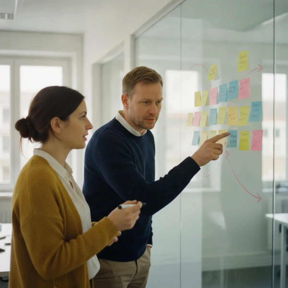 Two European marketers reallocating recovered EPA tariff margin into a Japan-market budget at a whiteboard